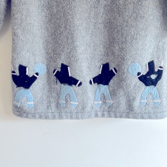 Vintage Grey Inuvik Hooded Zip Up Wool Coat Size 14 - Picture 11 of 14